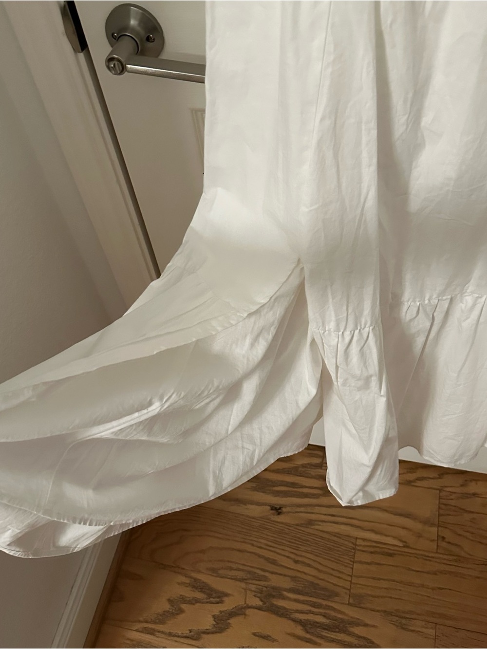 ASTR White Poplin Puff Sleeve Tiered Dress - Picture 10 of 12